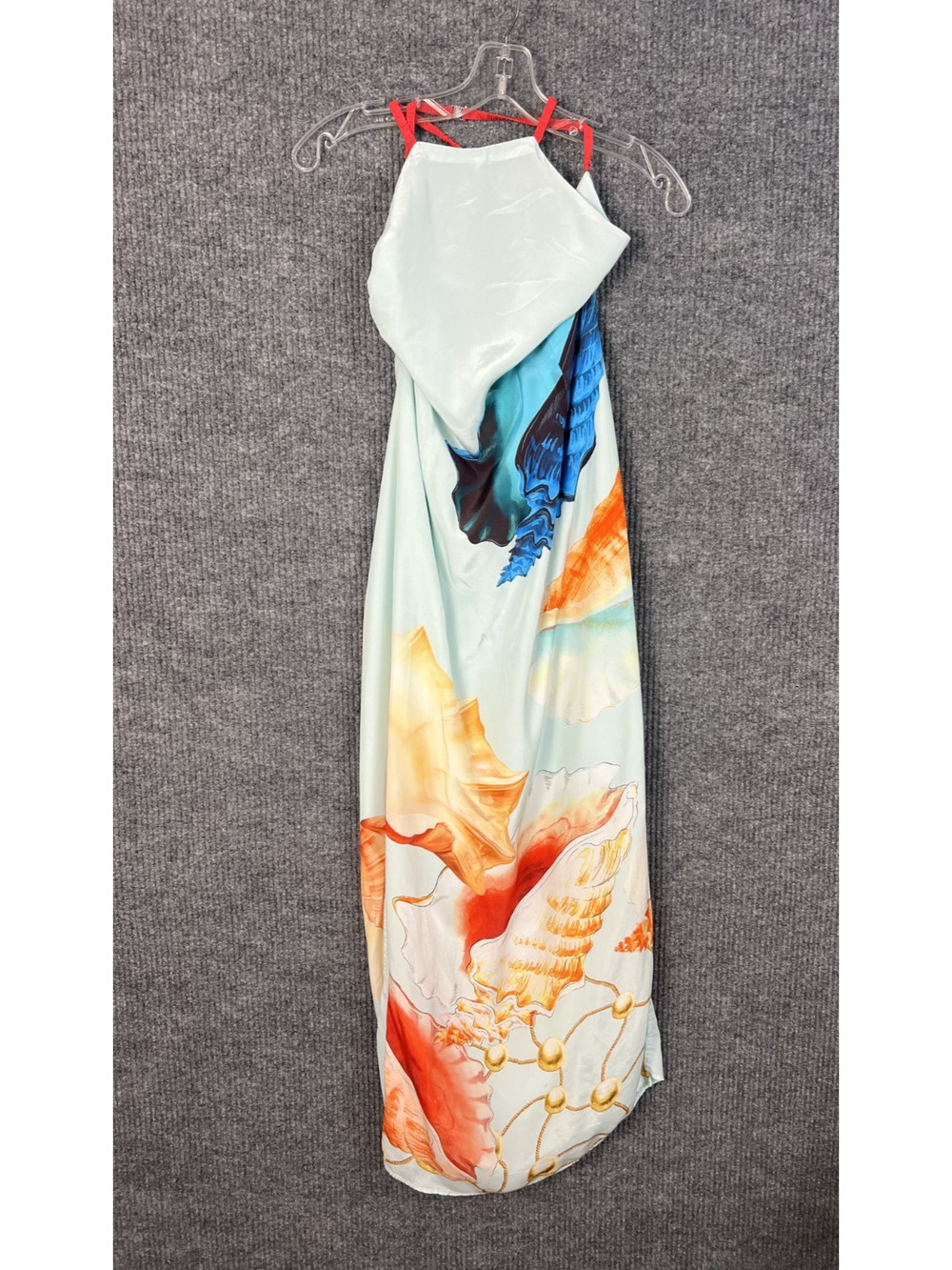 Muma World Murex Mist Vega Silky Dress Womens Medium Seashell Graphic Print